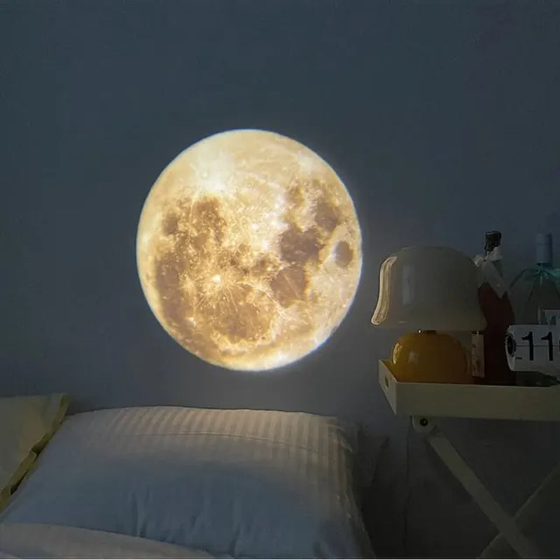 Ins Moon Projector Light Background Projector Photo Props Birthday Party Decoration Wall Lights Bedroom Decoration Night Light